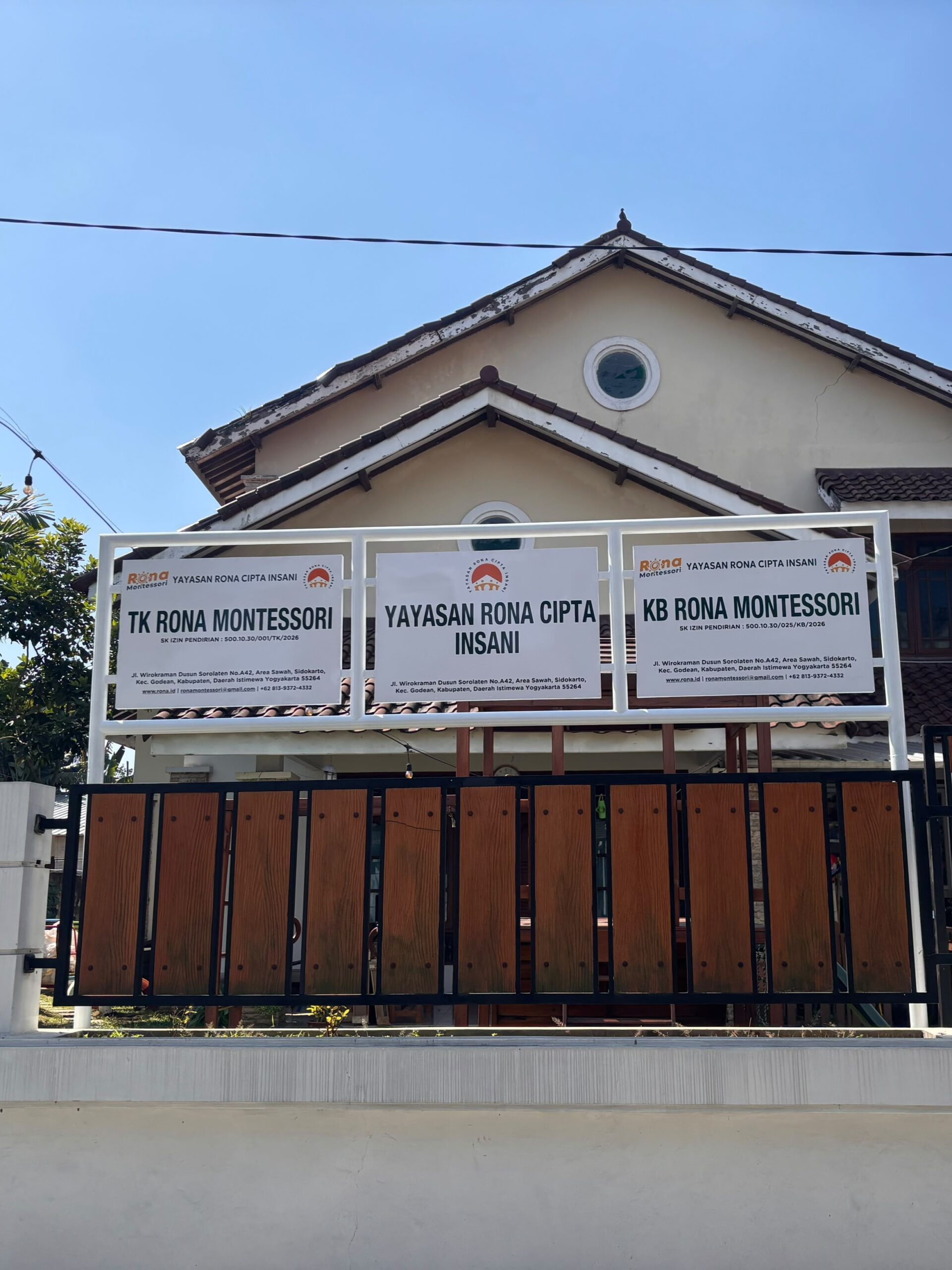 Gedung sekolah Montessori Yogyakarta Rona Montessori