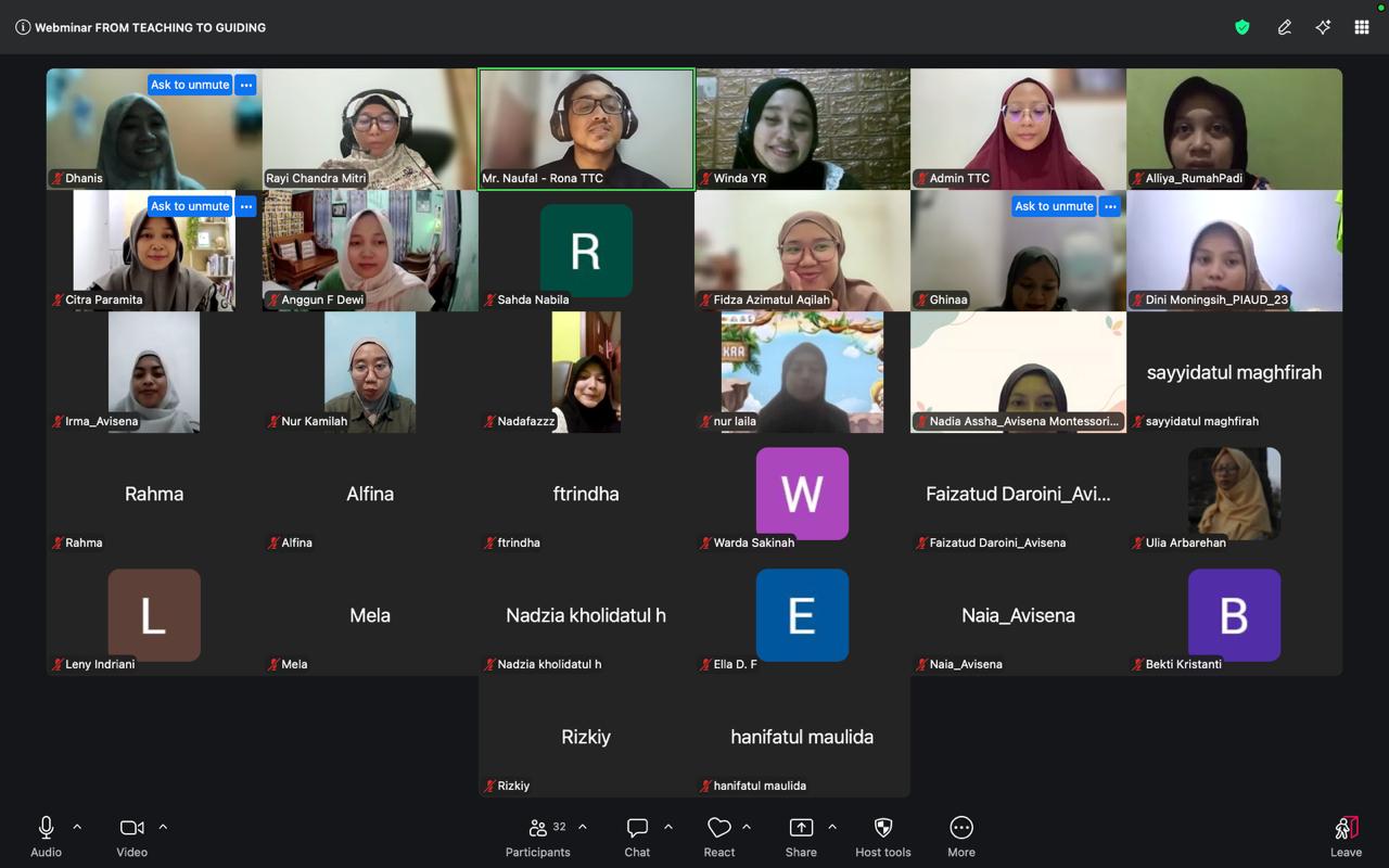 Webinar Guru membahas kompetensi guru montessori